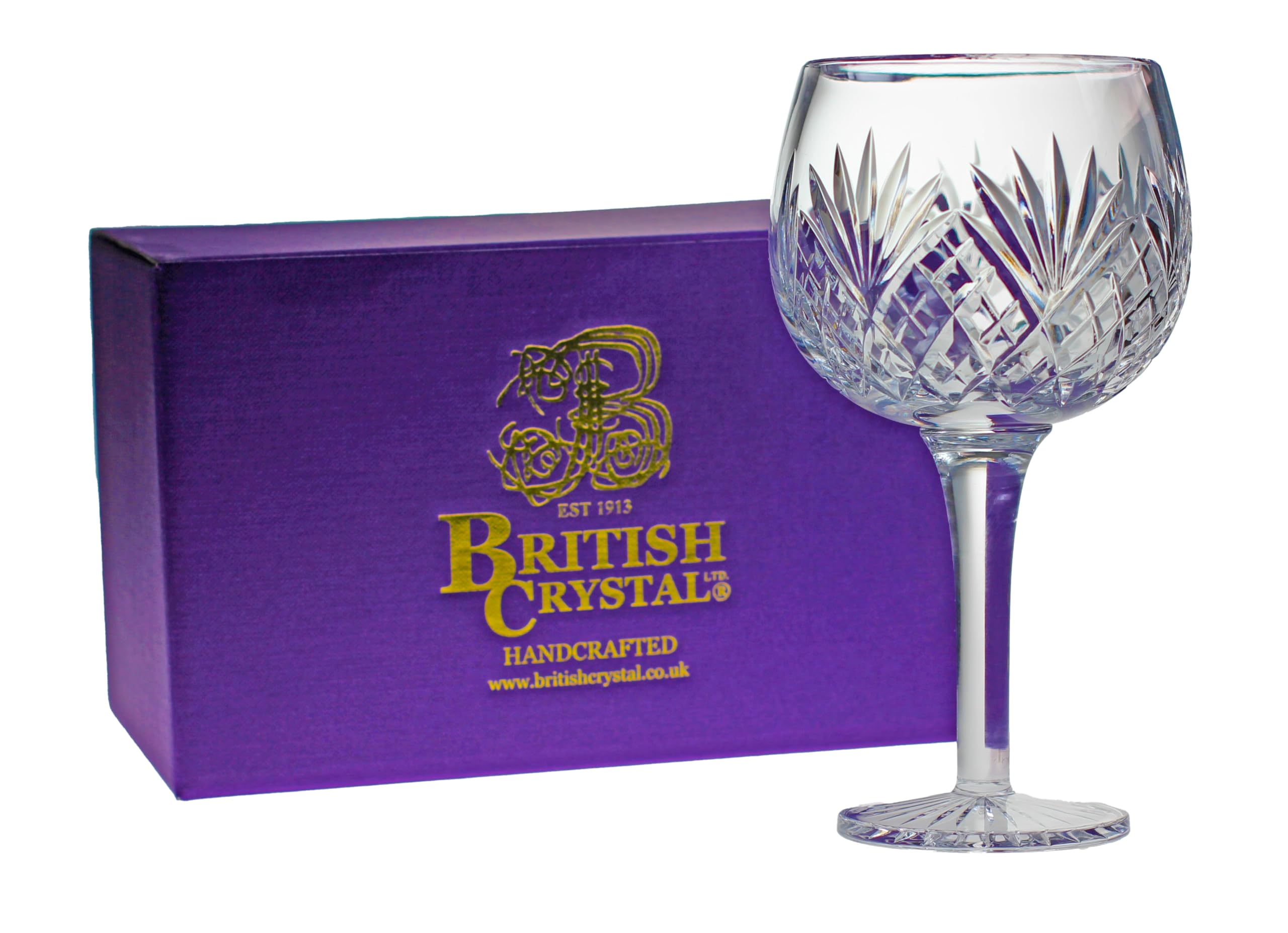 British Crystal Single Gin Glass/Goblet, Clear, Brierley Hill